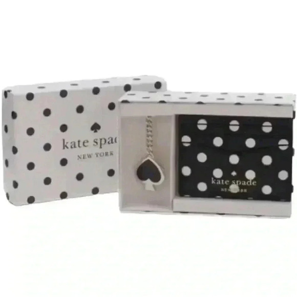 Kate Spade Cheers Boxed Cardholder And Keyfob Set in Black/White NWT - Picture 4 of 5